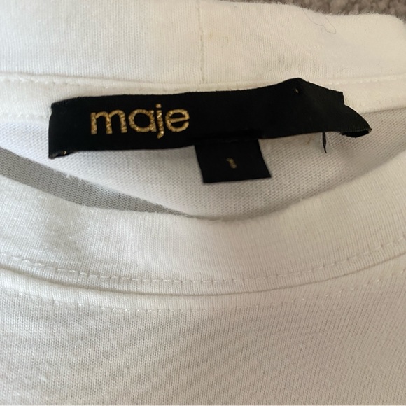Maje Roses Embroidered Round Neck T-Shirt - 1 (approx XS) - Picture 13 of 14